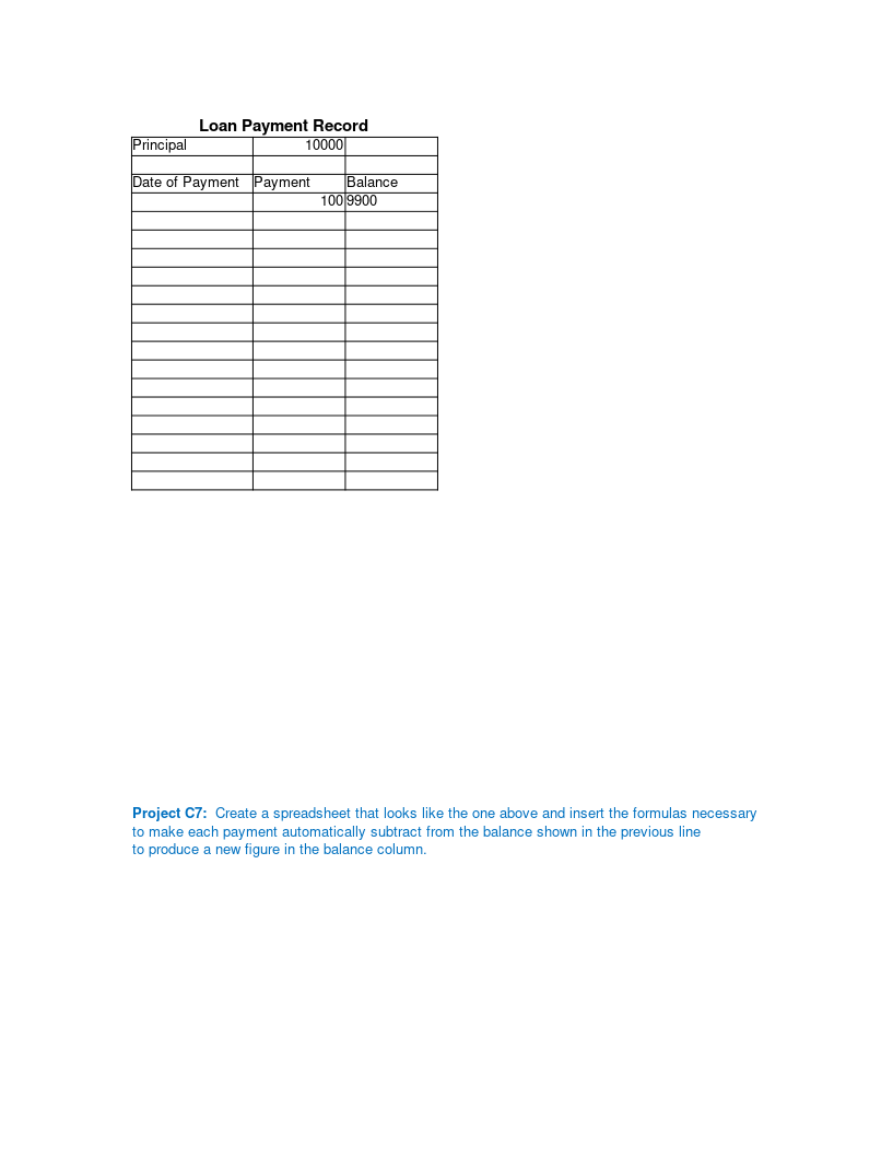 ms excel assignments for students pdf