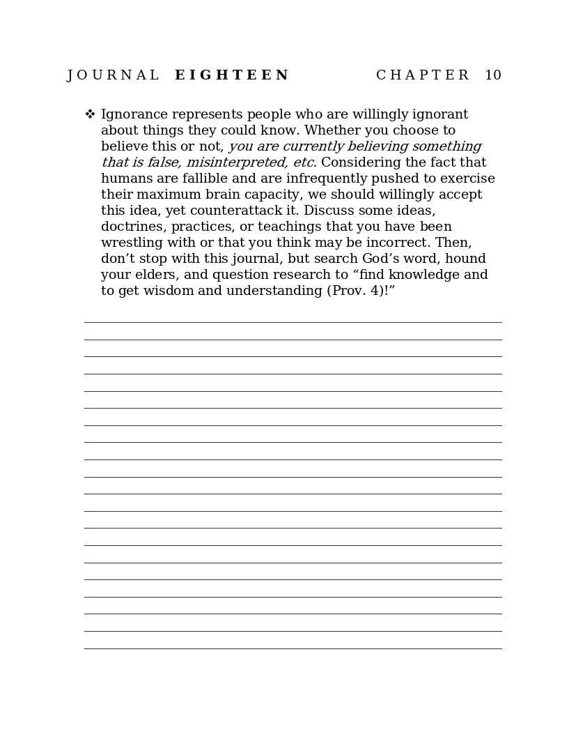 Journal Chapter 10