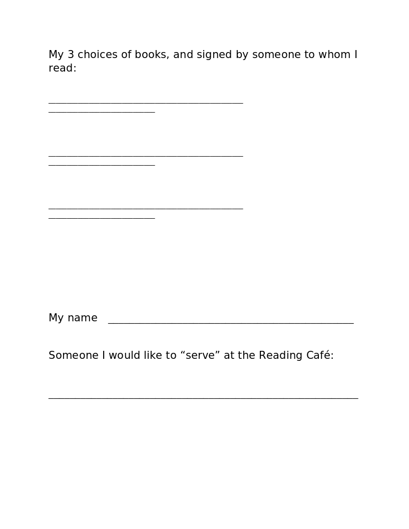 Reading Café Notes The Dock For Learning Reading Café Notes The Dock For Learning