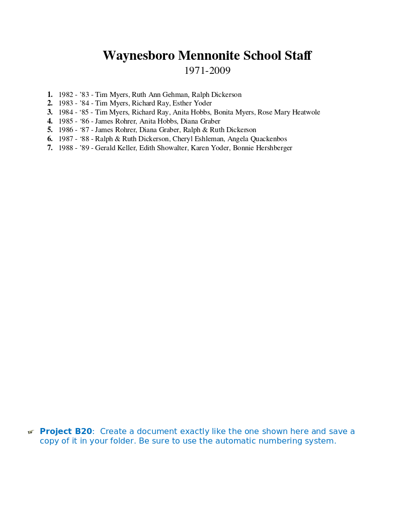 ms word table assignment pdf